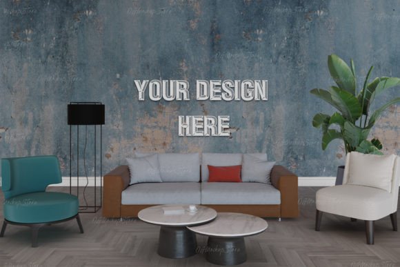 Download Interior Poster Mockup, Living Room - Living Collection