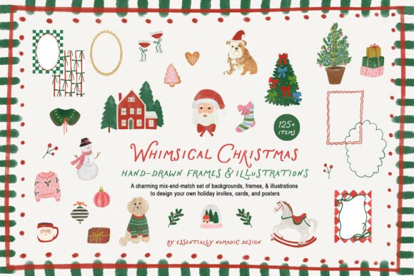 Download Watercolor Christmas Clipart &amp; Frames - Frames Collection
