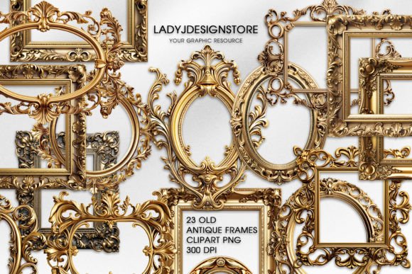 Download Antique Gold Frames Clipart - Frames Collection