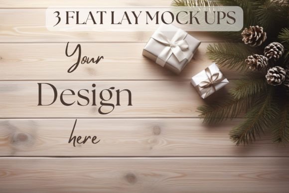 Download 3 Flat Lay Mockups Christmas Holiday - Christmas Collection