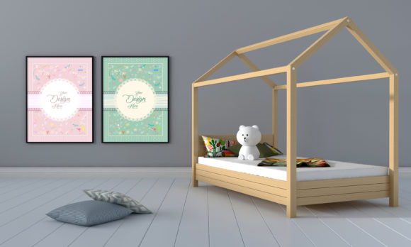 Download Minimalist Kids Bedroom Empty Frames - Frames Collection