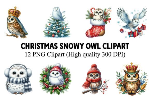 Download Christmas Snowy Owl Clipart - Christmas Collection