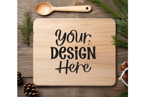 Download Christmas Kitchen Cutting Board Mockup - Christmas Collection
