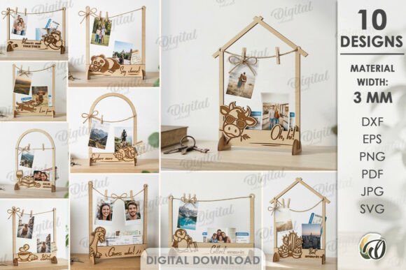 Download Photo Holders Frames Bundle Lasercut - Frames Collection