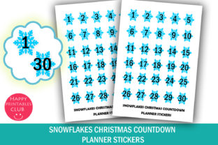 Download Snowflakes Christmas Countdown Planner Stickers - Christmas Collection