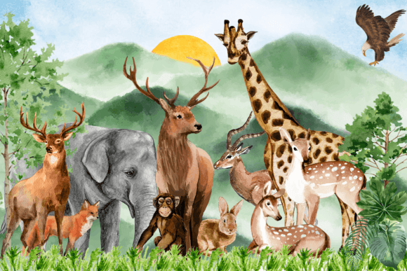 Download Watercolor Wildlife Clipart - Premium Resources