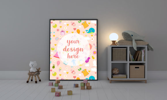 Download Kids Bedroom Empty Frames for Mockup - Frames Collection