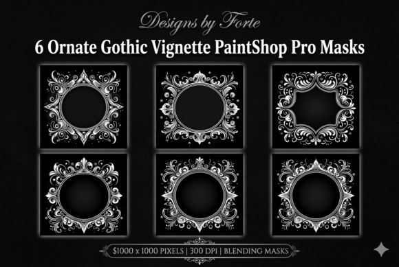 Download Gothic Ornate Vignette Mask Frames - Frames Collection
