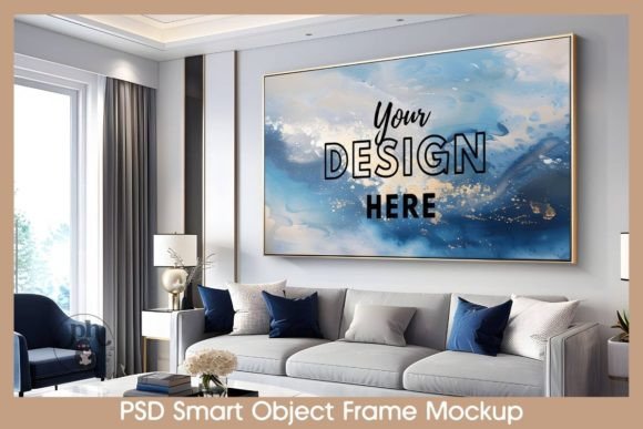 Download Horizontal Frame TV Art Mockup - Art mockup Collection