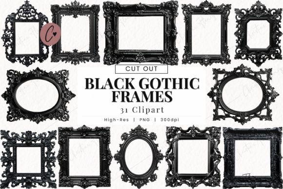 Download Black Gothic Frames Clipart, Goth PNG - Frames Collection