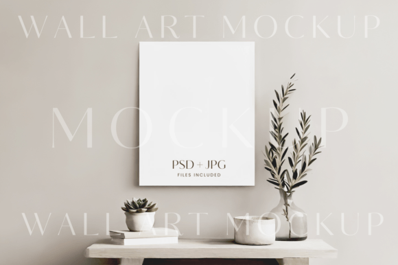 Download 16x20" Wall Art Mockup, 4:5 Print Mockup - Art mockup Collection
