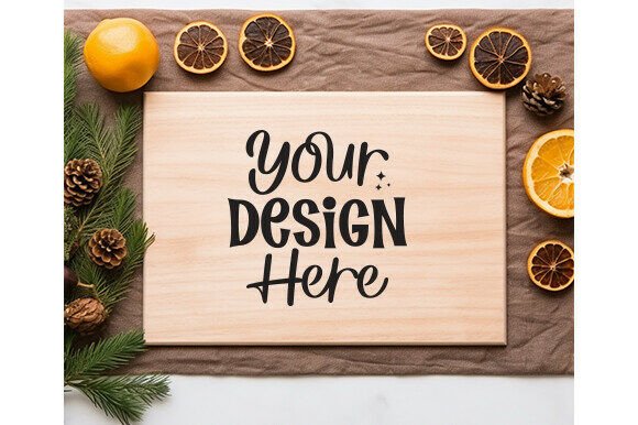 Download Christmas Kitchen Cutting Board Mockup - Christmas Collection
