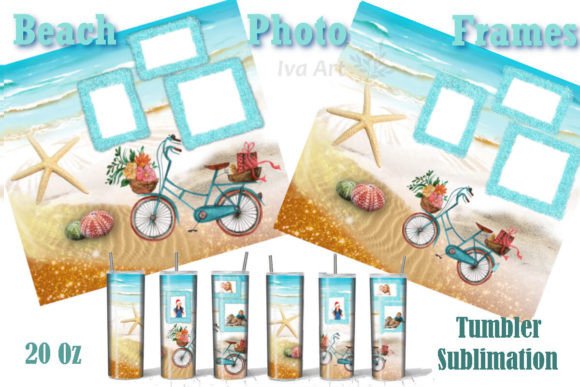 Download Bicycle Beach Photo Frames Tumbler 20 Oz - Frames Collection