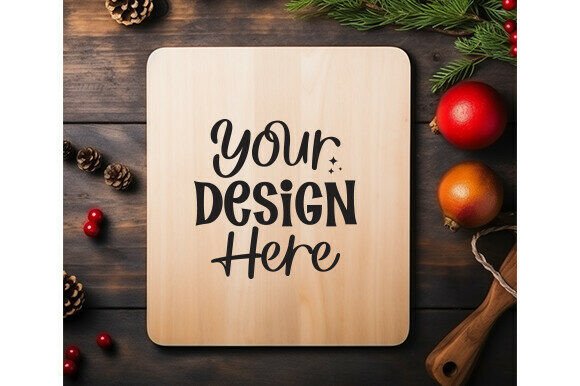 Download Christmas Kitchen Cutting Board Mockup 5 - Christmas Collection