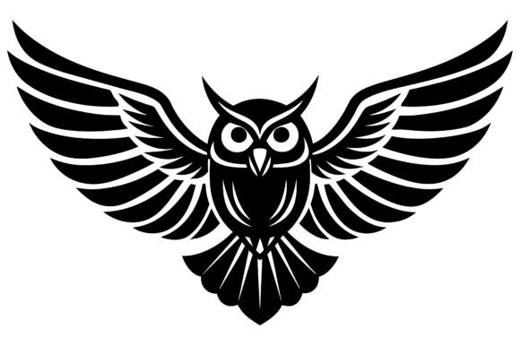 Download White Owl Open Wings Tattoo Vector - White owl Collection