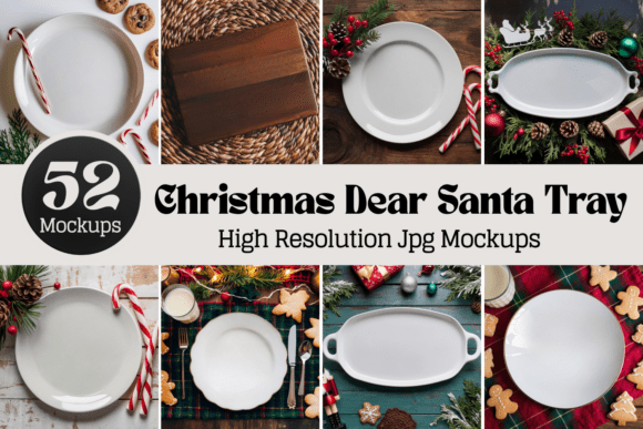 Download Christmas Dear Santa Tray Mockup - Christmas Collection