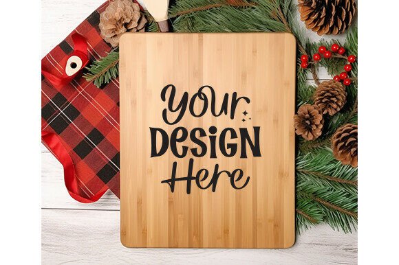 Download Christmas Kitchen Cutting Board Mockup - Christmas Collection