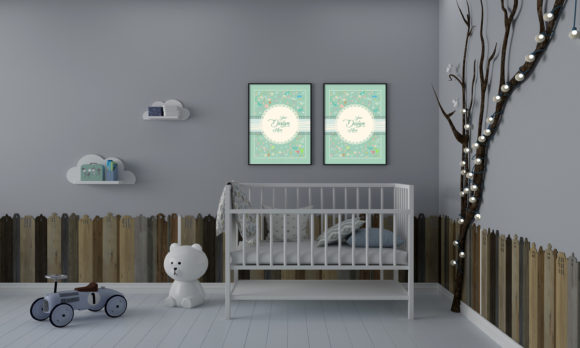 Download Minimalist Kids Bedroom Empty Frames - Frames Collection