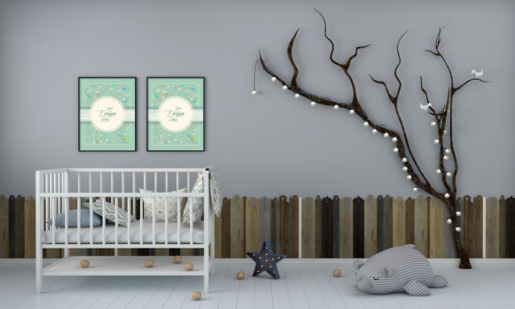 Download Minimalist Kids Bedroom Empty Frames - Frames Collection