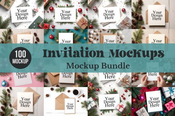 Download Invitation Mockups,Christmas Card Mockup - Christmas Collection