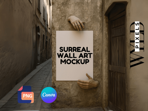 Download Surreal Wall Art Mockup Canva Template - Art mockup Collection