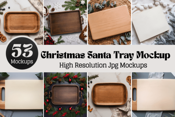 Download Christmas Santa Tray Mockup Bundle - Christmas Collection
