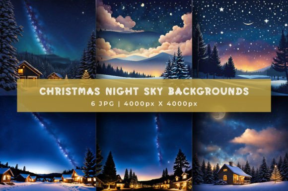 Download Christmas Night Sky Backgrounds - Christmas Collection