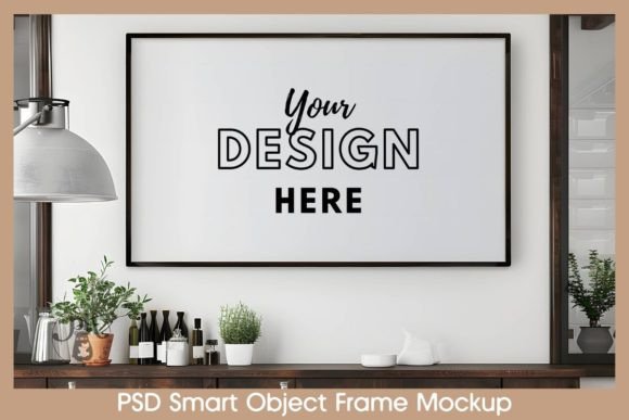 Download Horizontal Frame TV Art Mockup PSD File - Art mockup Collection