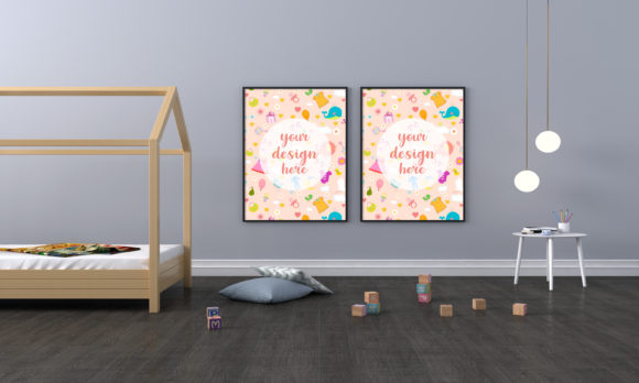 Download Minimalist Kids Bedroom Empty Frames - Frames Collection