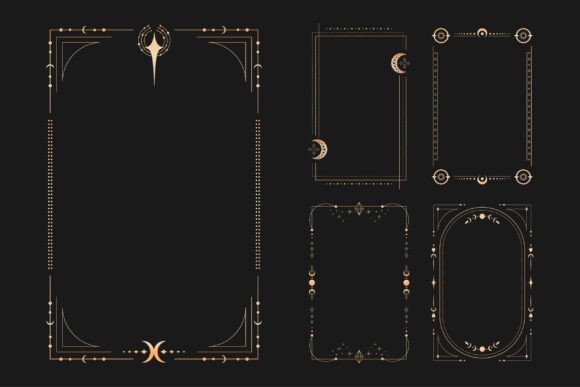 Download Decorative Golden Tarot Card Frames - Frames Collection