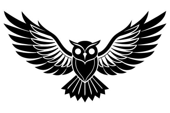 Download White Owl Open Wings Tattoo Vector - White owl Collection