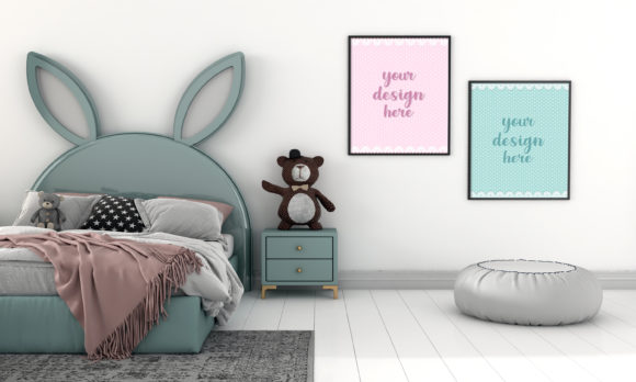 Download Minimalist Kids Bedroom Empty Frames - Frames Collection