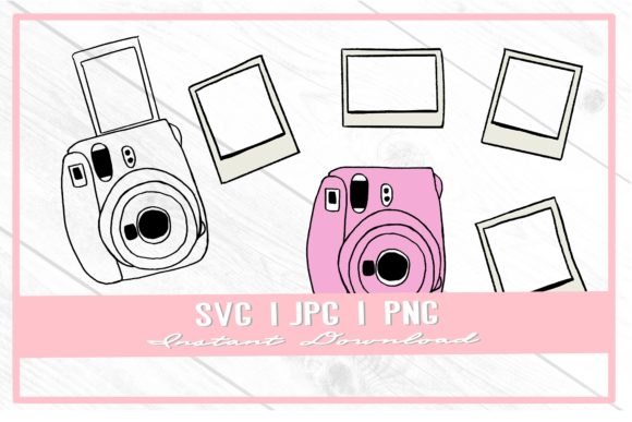 Download Pink Polaroid Camera Photo Frames Doodle - Frames Collection