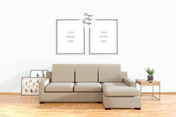 Download Living Room Mockup,8x10 Wall Art Display - Living Collection