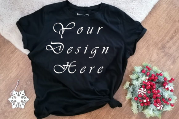 Download Mockups Christmas Black Shirt, Flat Lays - Christmas Collection